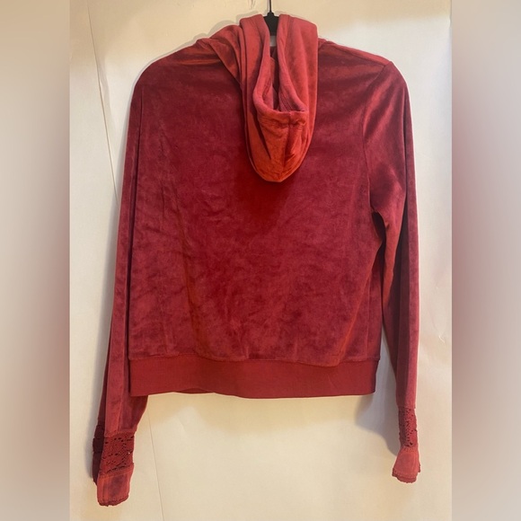 BCBG Velour Zip up Hoodie Size XL - Picture 4 of 9